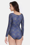 Zelocity Padded Maillot With Zipper - Medieval Blue — thumbnail 3